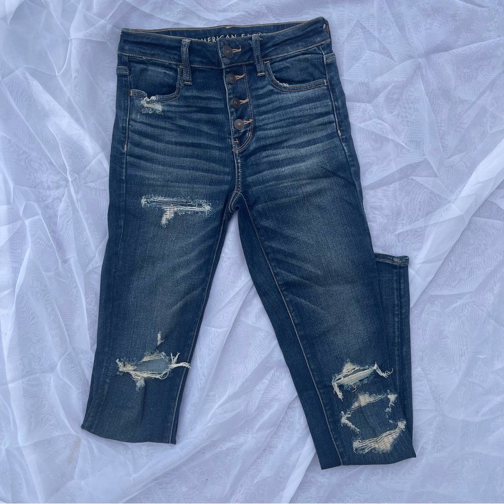 American Eagle Dark Wash high rise jeggings